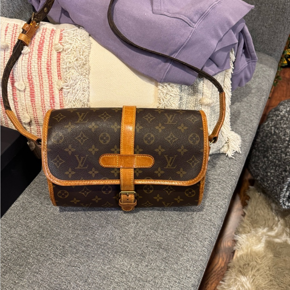 Louis Vuitton Brown Monogram Marane Bag with Flap Closure(1987-1988) EUC